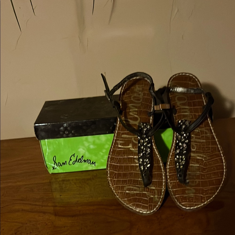 Sam Edelman Black Strappy Sandals